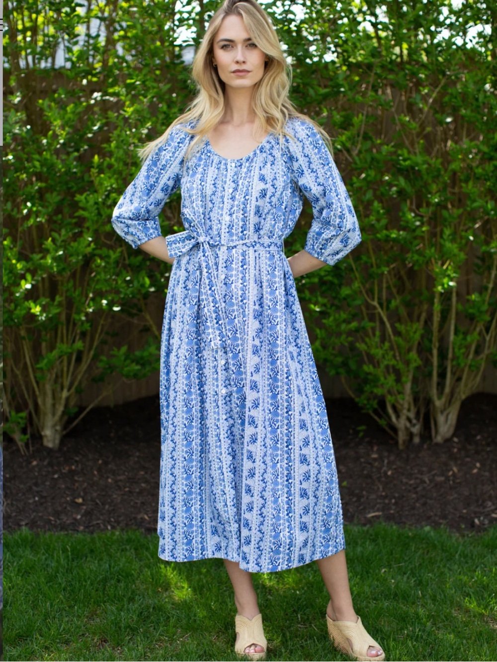 NEW Marea by Liz Joy Sophie dress. M. Atlantic Wisteria. NWOT - Picture 1 of 10
